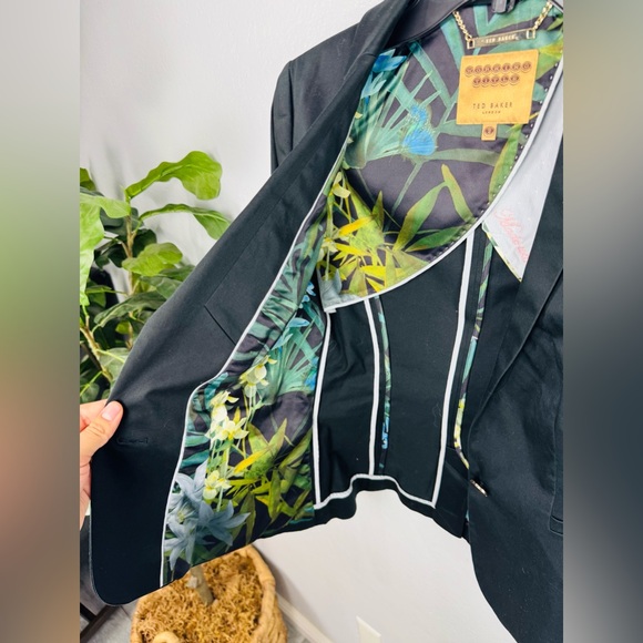 Ted Baker London Black Single Gold Button Blazer - Picture 4 of 7